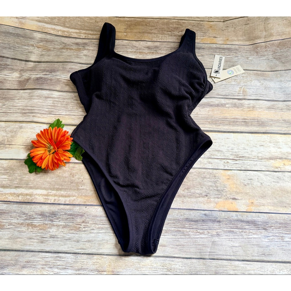 👙NWT BLACK 1 PIECE SWIMSUIT - Picture 2 of 11